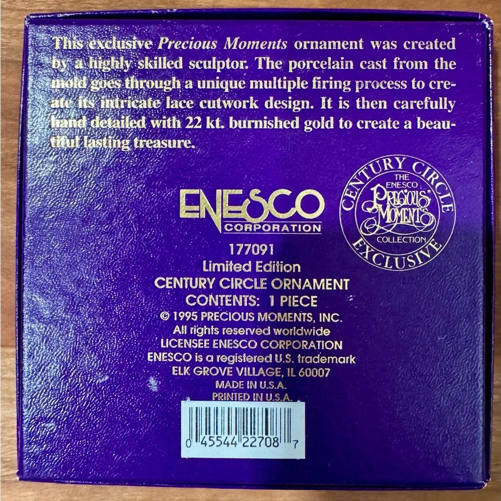 Precious Moments 1995 First Edition Porcelain Ornament‎